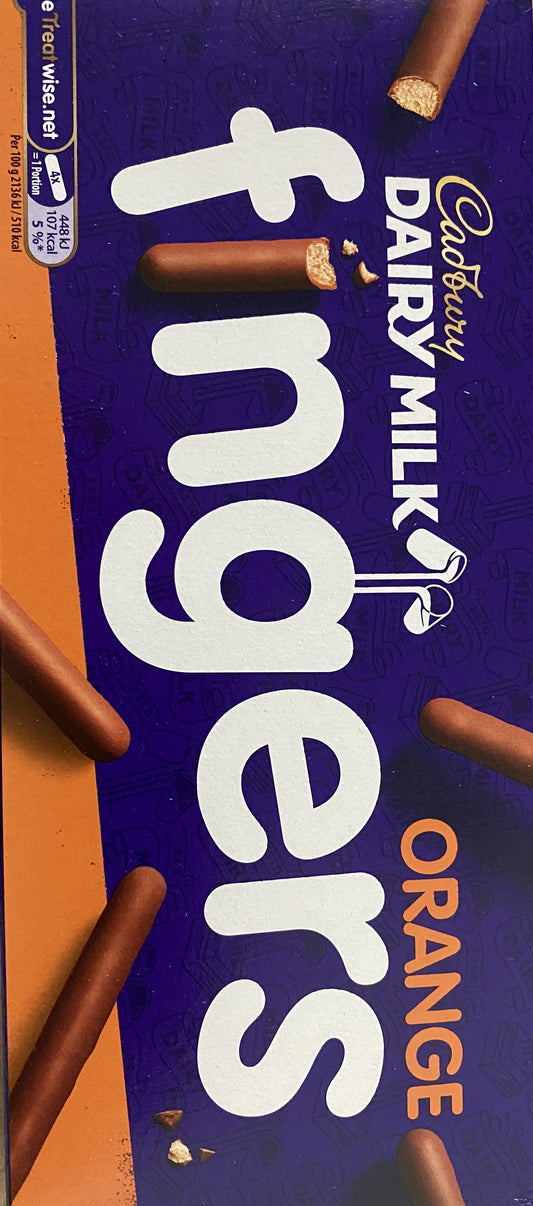 Biscuits fingers chocolat au lait saveur orange 114g