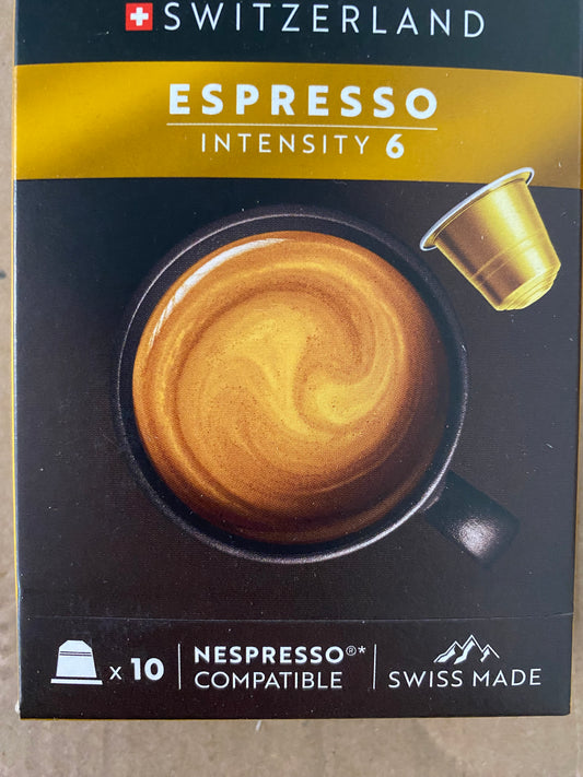 Café espresso intensité 6 - 10 capsules